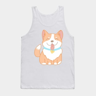 Cute Happy Corgi Tank Top